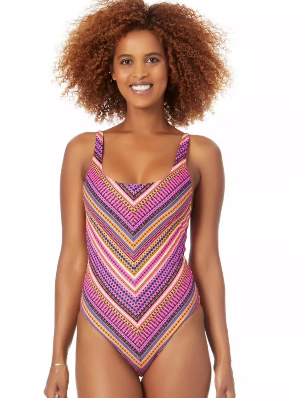 Hurley Women Surf UPF 50+ Zumba Cheeky High Leg One-Piece Swimsuit